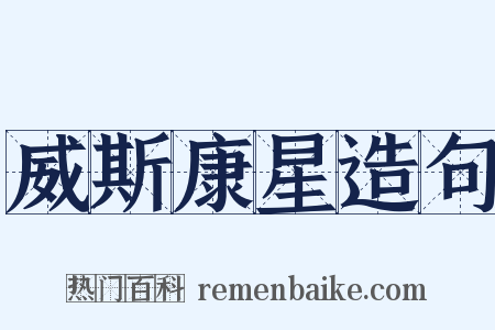 威斯康星造句是什么意思的图片